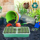 Enhanced Seed Starting: 48-Cell Tray with Red-Warm-Blue LED Lights