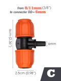 Muciakie® 3/8'' Connecters, Orange