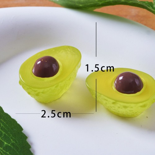 New Arrival: Simulated Avocado Fruit Night Light Ornament, Resin 3D Transparent Avocado Fruit DIY Accessory