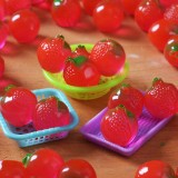 Translucent Glow-in-the-Dark Fruit, Pomegranate DIY Decorative Accessories, Desktop Car Decor Figurine, Resin Pomegranate Ornament