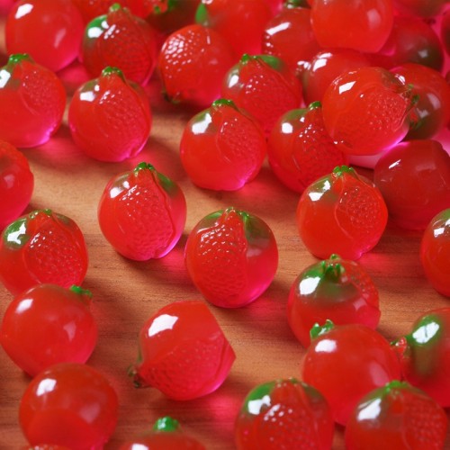 Translucent Glow-in-the-Dark Fruit, Pomegranate DIY Decorative Accessories, Desktop Car Decor Figurine, Resin Pomegranate Ornament