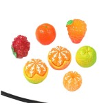 3D Orange Fruit Figurine Creative Earrings Keychain Handmade Phone Accessory DIY Jewelry Component