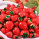 Resin Mini Strawberry DIY Accessories - 3D Decorative Crafting Supplies