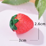 Resin Mini Strawberry DIY Accessories - 3D Decorative Crafting Supplies