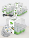 LED Grow Light Seed Starter Kit – 3 Spectrum Lights for Indoor Seed Germination | Reusable Seedling Tray with Dome, Perfect for Vegetables, Flowers, and Succulents