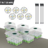 LED Grow Light Seed Starter Kit – 3 Spectrum Lights for Indoor Seed Germination | Reusable Seedling Tray with Dome, Perfect for Vegetables, Flowers, and Succulents