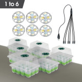 LED Grow Light Seed Starter Kit – 3 Spectrum Lights for Indoor Seed Germination | Reusable Seedling Tray with Dome, Perfect for Vegetables, Flowers, and Succulents