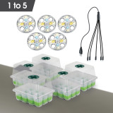 LED Grow Light Seed Starter Kit – 3 Spectrum Lights for Indoor Seed Germination | Reusable Seedling Tray with Dome, Perfect for Vegetables, Flowers, and Succulents