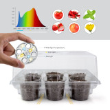 Advanced LED Seed Starter Tray Kit with 6 Nursery Cups, Full-Spectrum Lights, Transparent PET, Perfect for Home Gardening & Greenhouse