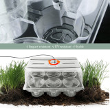 Advanced LED Seed Starter Tray Kit with 6 Nursery Cups, Full-Spectrum Lights, Transparent PET, Perfect for Home Gardening & Greenhouse