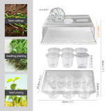 Advanced LED Seed Starter Tray Kit with 6 Nursery Cups, Full-Spectrum Lights, Transparent PET, Perfect for Home Gardening & Greenhouse