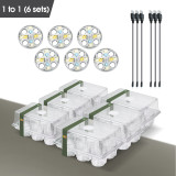 Advanced LED Seed Starter Tray Kit with 6 Nursery Cups, Full-Spectrum Lights, Transparent PET, Perfect for Home Gardening & Greenhouse