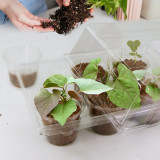 Advanced LED Seed Starter Tray Kit with 6 Nursery Cups, Full-Spectrum Lights, Transparent PET, Perfect for Home Gardening & Greenhouse