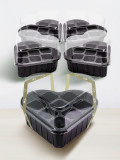 N298 8-Hole Heart-Shaped Seed Starter Tray – Transparent PET Cover for Optimal Growth | Ideal for Flowers, Herbs, and Vegetable Cultivation | Durable & Eco-Friendly