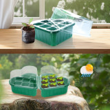 N297 Heart-Shaped Seedling Tray for Home Gardening | 8-Hole Eco-Friendly PET Seed Starter with Drainage & Transparent Lid for Greenhouse & Balcony Use