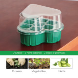 N297 Heart-Shaped Seedling Tray for Home Gardening | 8-Hole Eco-Friendly PET Seed Starter with Drainage & Transparent Lid for Greenhouse & Balcony Use