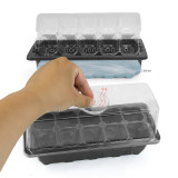 N300 Transparent Seed Starter Tray with Lid, 10 Cells & Drainage Holes - Ideal for Growing Vegetables, Flowers, Herbs Indoors