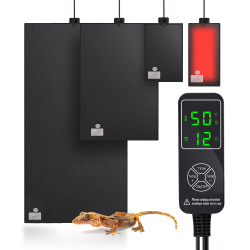 N301 Graphene Heating Pad for Reptiles & Plants – 7W/16W/53W/110W with Smart Timer and Global Plug Options