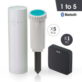 N335 Bluetooth Soil Moisture and Temperature Sensor with Gateway - 2-in-1 Smart Gardening Tool, Adjustable Data Reporting