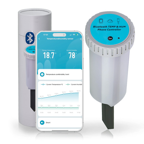 N336 2-IN-1 Bluetooth Soil Sensor – Real-Time Temperature and Humidity Monitoring for Smart Gardening