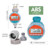 N337 Garden Water Timer 8-Program Automatic Irrigation Controller with 1-599 Minutes Duration for Garden Hose Greenhouse Patio