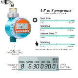 N337 Garden Water Timer 8-Program Automatic Irrigation Controller with 1-599 Minutes Duration for Garden Hose Greenhouse Patio