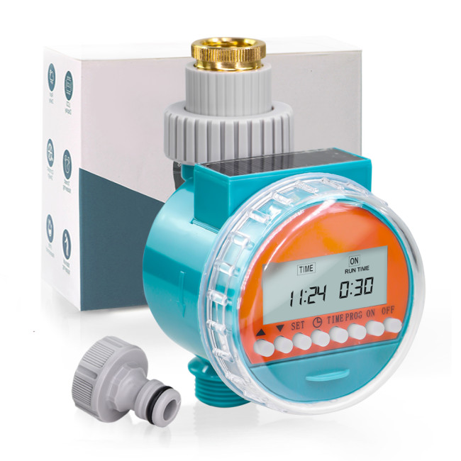 N339 Solar-Powered Garden Water Timer with 8 Customizable Schedules & Durable Solenoid Valve