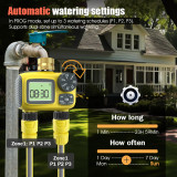 N366 Luxury Digital Sprinkler Timer – 2-Zone Programmable Irrigation Controller with 3 Custom Watering Plans per Outlet