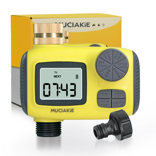 N367 Luxury Digital Hose Timer – 3 Watering Schedules, Large LCD Display, Brass Inlet, IP55 Waterproof for Garden & Lawn
