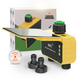 N253 WiFi Solar Garden Timer with Rain Sensor, 2-Way Independent Outlets, Wireless Mobile Remote Control