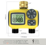 N366 Luxury Digital Sprinkler Timer – 2-Zone Programmable Irrigation Controller with 3 Custom Watering Plans per Outlet