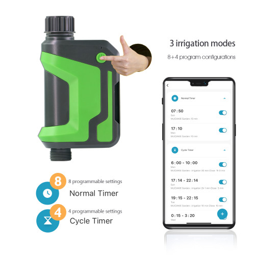 N302 WiFi Water Timer with Low Power Consumption, Weather Integration, and Smart Irrigation Programs
