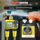 N366 Luxury Digital Sprinkler Timer – 2-Zone Programmable Irrigation Controller with 3 Custom Watering Plans per Outlet