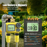 N366 Luxury Digital Sprinkler Timer – 2-Zone Programmable Irrigation Controller with 3 Custom Watering Plans per Outlet