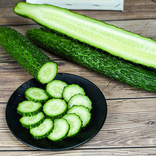 'Emerald Heart' Cucumber Seeds — Cucumis sativus, Premium Green Core Variety, High-Yield Hybrid, 34cm Straight Fruits