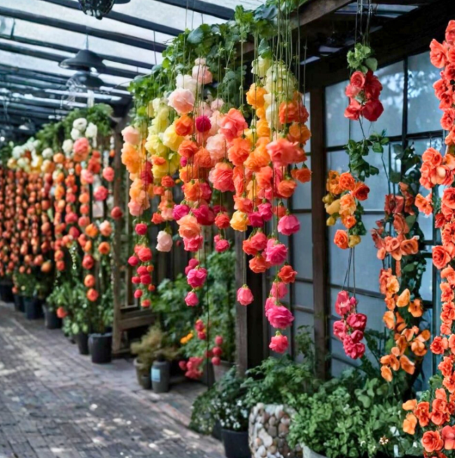 Rainbow Weeping Begonia Seeds: Hanging Basket Plant