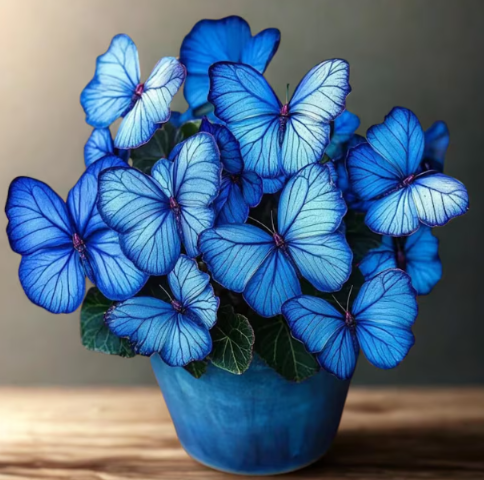 Butterfly Begonia Seeds Starry Blue Flowers