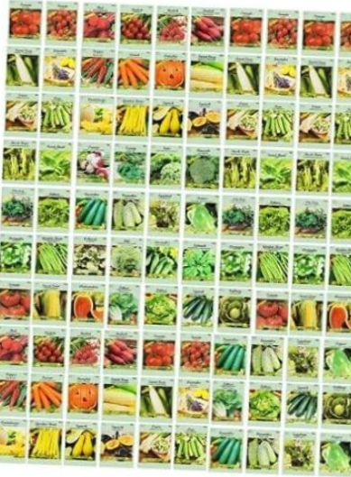 Assorted Heirloom Vegetable Seeds% Non-GMO 100 Deluxe Assorted Vegetable Seeds