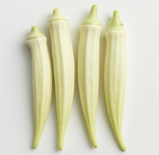 Silver Queen Okra Seeds High Yield Heirloom Rare