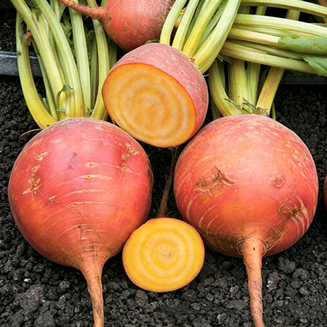Yellow Beetroot Seeds – Early maturing, high yielding, sweet golden flesh, perfect for juicing and baking