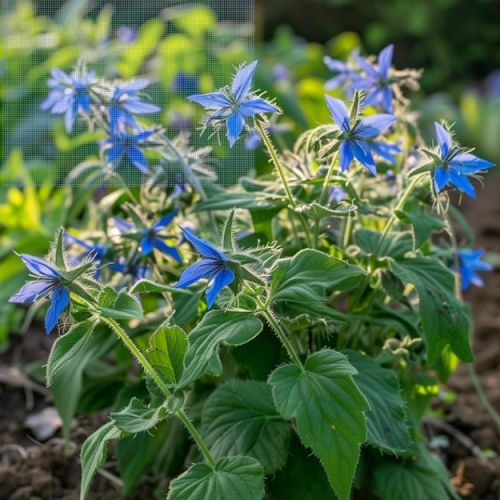 Borage Seeds, Blue Starflower, Non-GMO, Attracts Pollinators, Seed