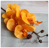 Artificial Orchid Orchids Artificial Flowers - Artificial Flowers Real Touch Artificial Moth Orchid Butterfly Orchid for New House Home Wedding Decoration - Orchid Artificial Flowers (Orange)