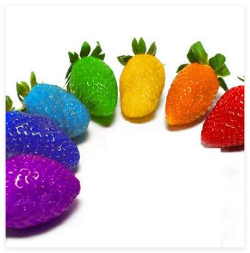Rainbow Strawberry Fruit Seed Multicolor Strawberry Fruit Plants, Garden Green Fruits, #5Z1K1A