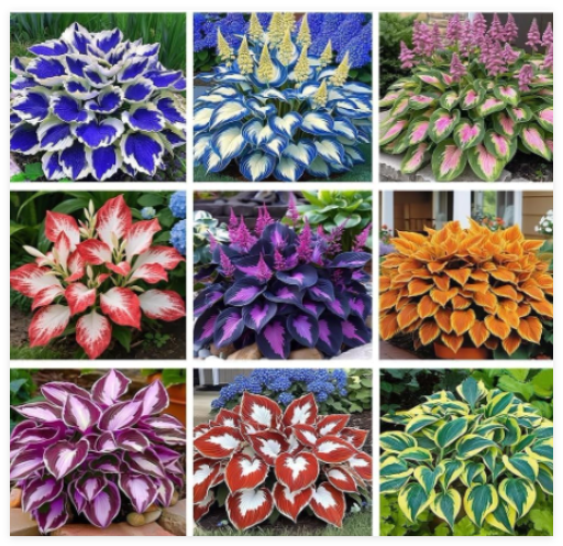 Hosta Seeds Mixed, Shade-Resistant Perennial Plants, Unique Leaf Color Comb