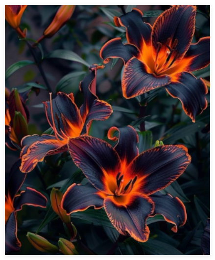 Burning Ambers Lily Seeds Rare Color Red Black Orange Flower Plant Live