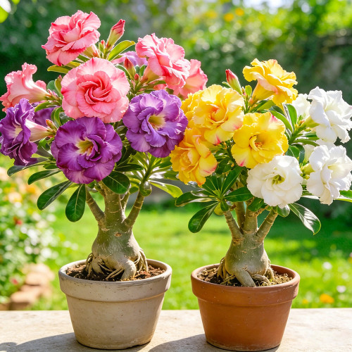 Desert Rose Mixed Colors Seeds – Drought Tolerant Heat Loving Flower for Balcony Garden, Easy to Grow