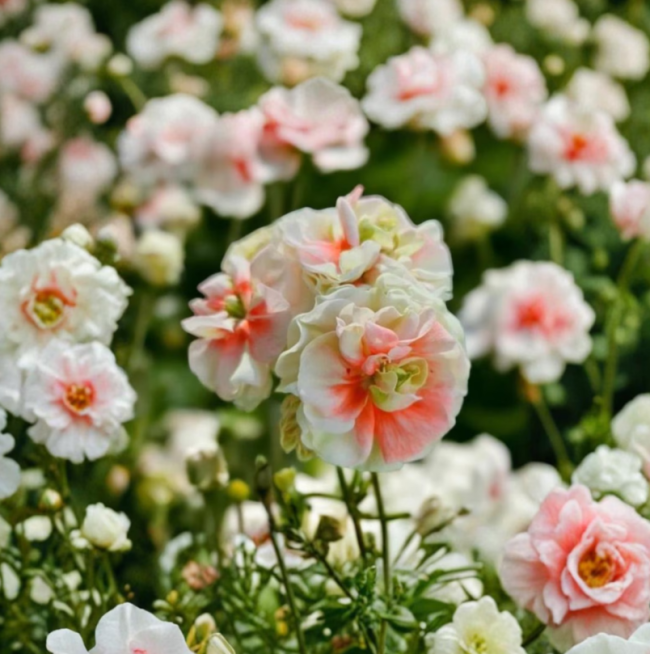 Pelargonium 'Appleblossom' - Bicolor Geranium with White & Pink Blooms | Perennial Flower for Garden & Container
