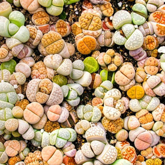 Mixed Lithops Seeds – Unique Plant, Vibrant Colors, Easy to Grow & Maintain, Ideal for Home & Office Décor