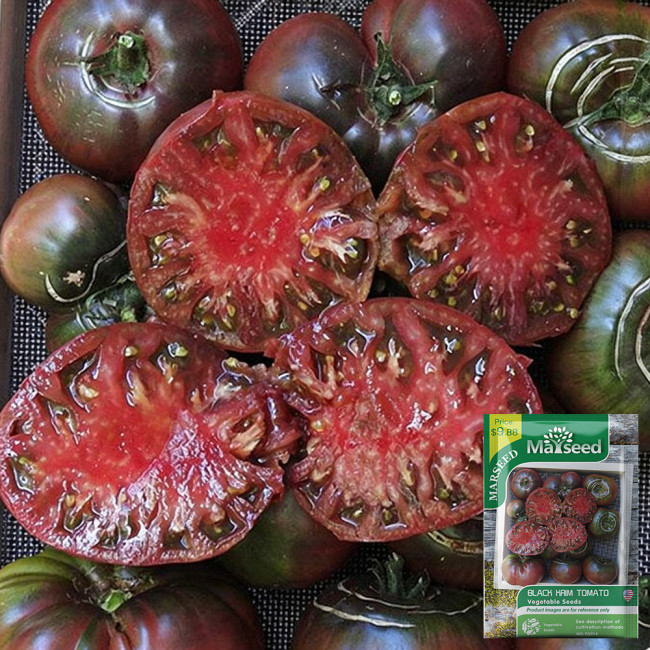 Black Krim Tomato Seeds – Heirloom Non-GMO Variety, Deep Purple-Black Fruits, Rich Complex Flavour, High-Yielding