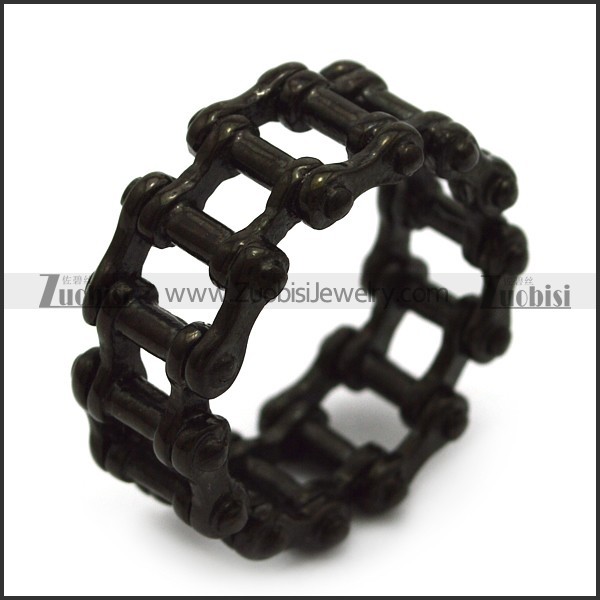 Black Bicycle Chain Ring in Stainless Steel r005234